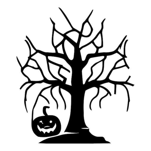 Хэллоуин дерево векторное искусство дизайн