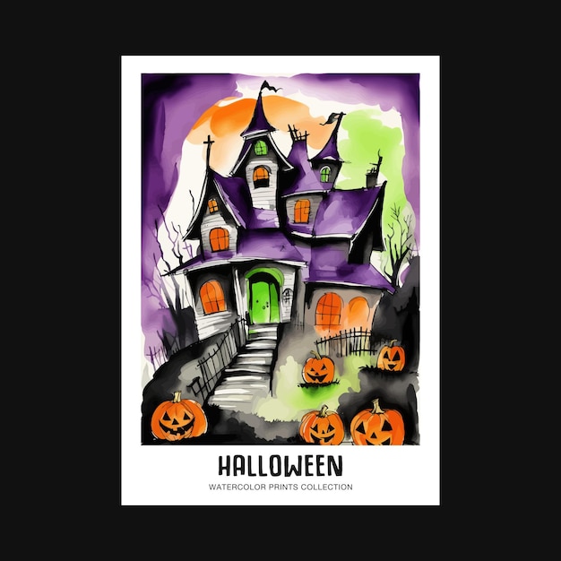 Vector halloween trendy illustration