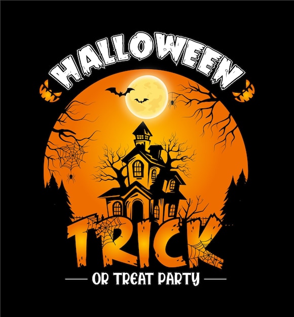 Vector halloween trick or treat tshirt ontwerp vector