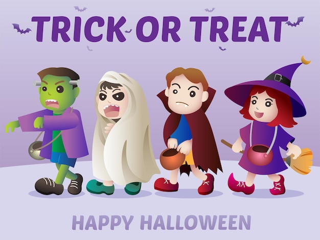 Halloween trick or treat vector