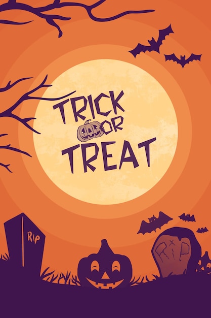 Halloween trick or treat banner