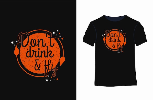 Дизайн футболки на Хэллоуин или типографика с цитатами на Хэллоуин