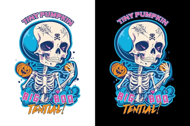 Vector halloween tshirt design halloween tee halloween art illustration