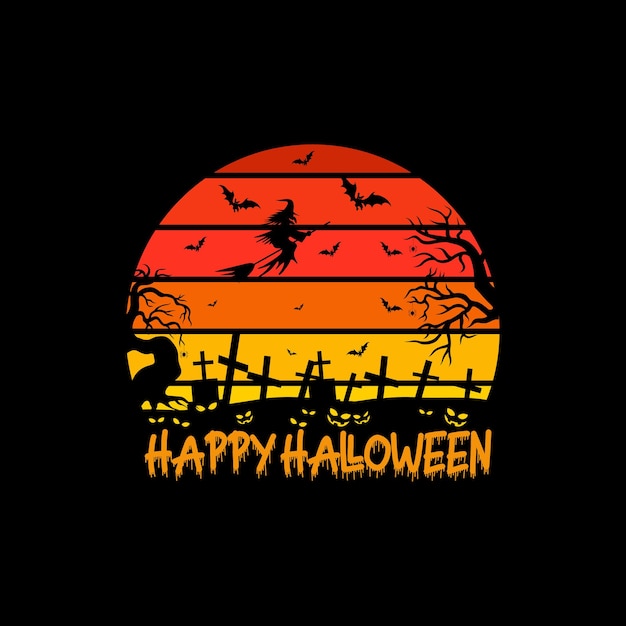 Vector halloween tshirt design halloween typography vector illustration