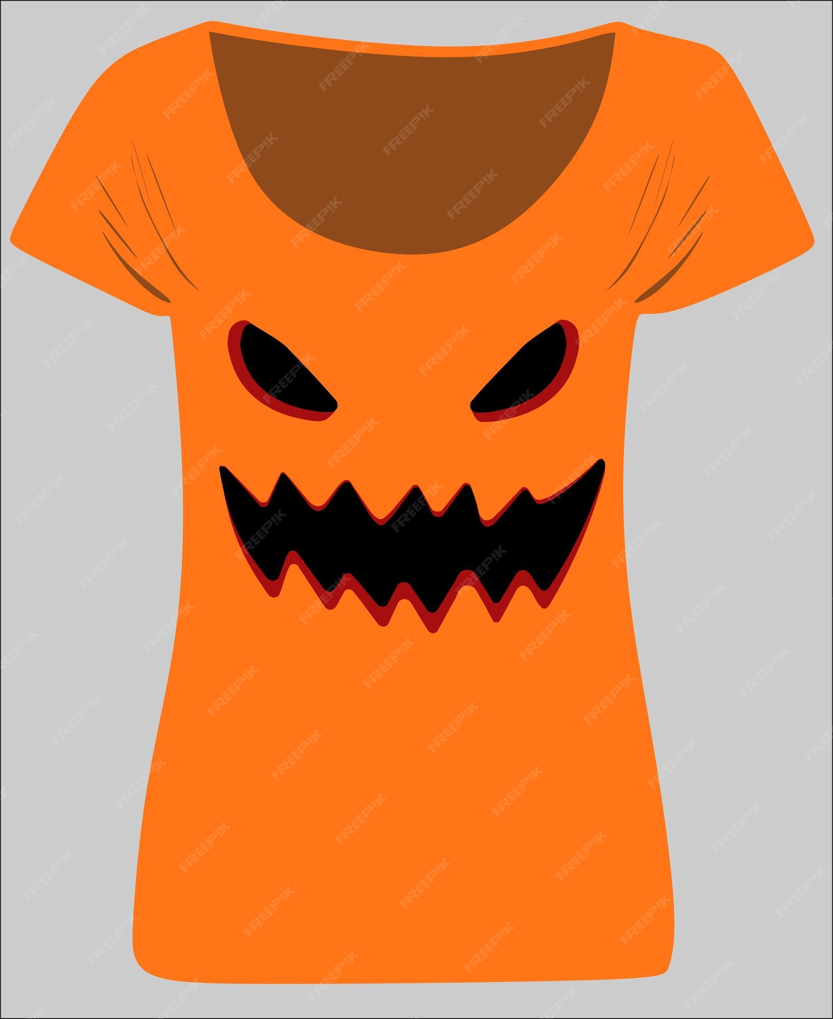 Premium Vector  Halloween pumpkin face tshirt design