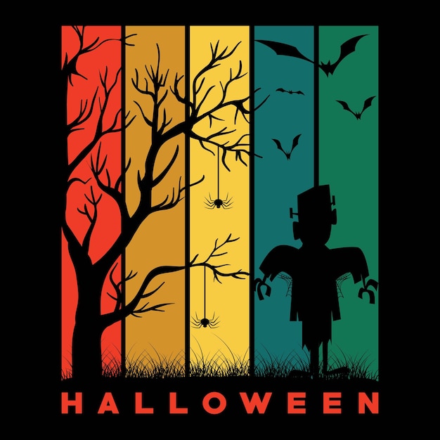 Vector halloween tshirt design