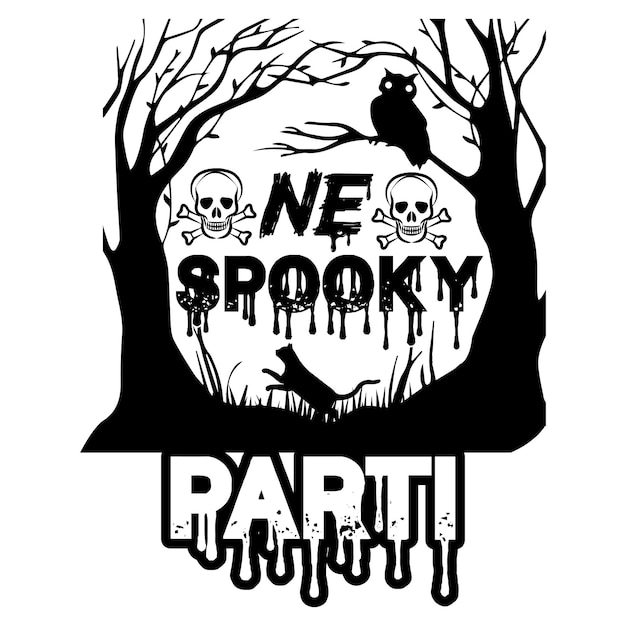 Vector halloween tshirt design