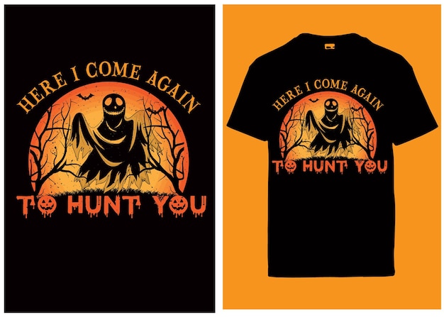 Дизайн футболки на хэллоуин spooky vibes