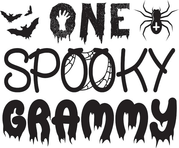 Vector halloween typografie ontwerp druk voor t-shirt banner poster enz