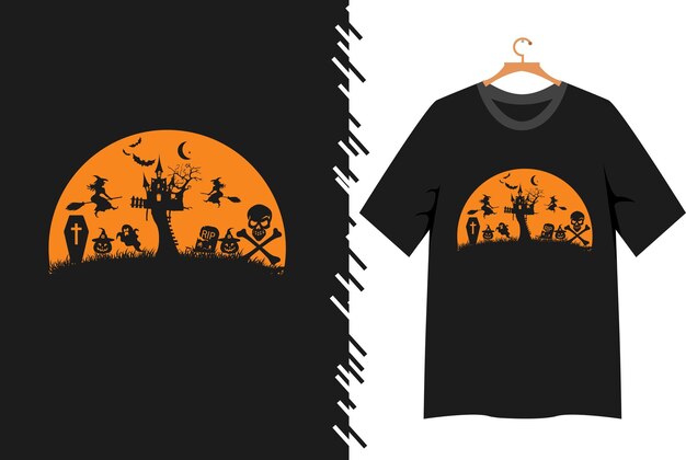 Vector halloween typografie t shirt ontwerp