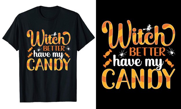 Halloween typografie t-shirtontwerp