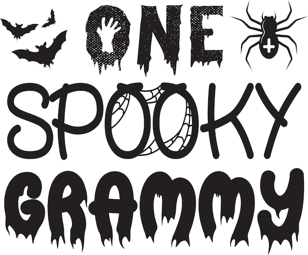 Halloween Typography Design Printing For T shirt Banner Poster etc