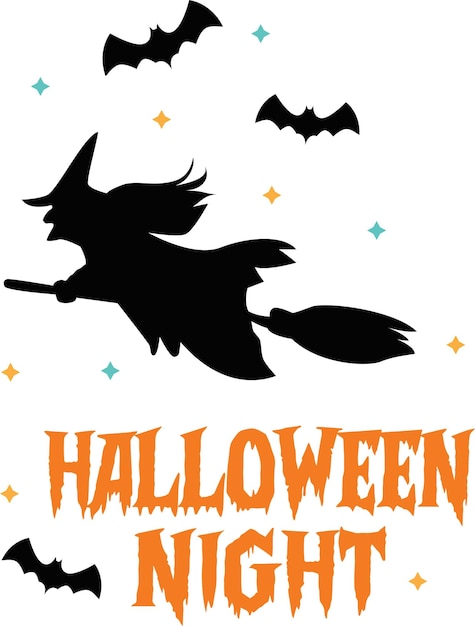 Stampa di design tipografico di halloween per poster di striscioni di magliette ecc