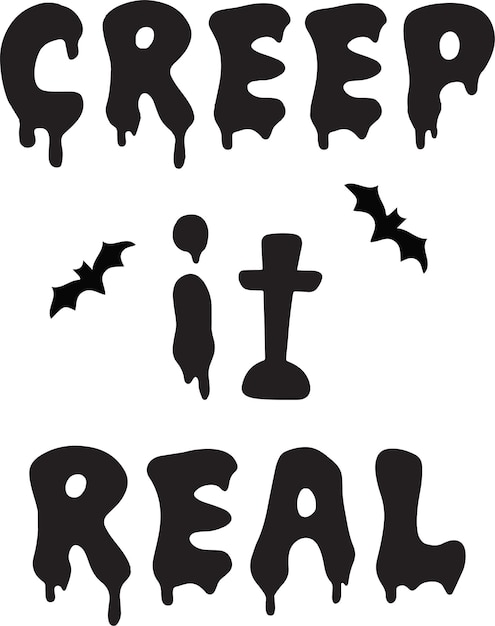 Halloween Typography Design Printing For T shirt Banner Poster etc