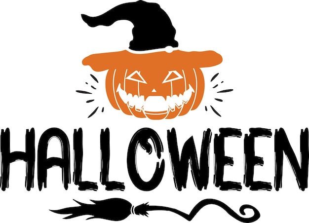 Halloween Typography Design Printing For T shirt Mug Banner Poster etc