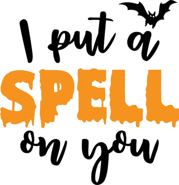 Halloween Typography Design Printing For T shirt Mug Banner Poster etc