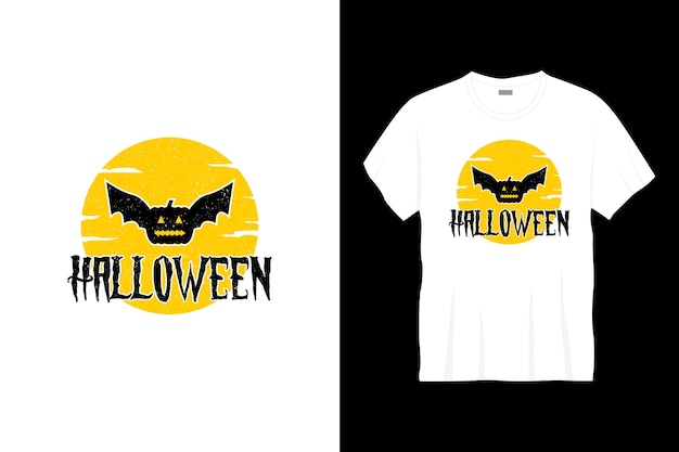 Design t-shirt tipografia di halloween