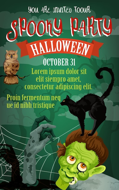 Vector halloween vakantie oktober feest vector poster