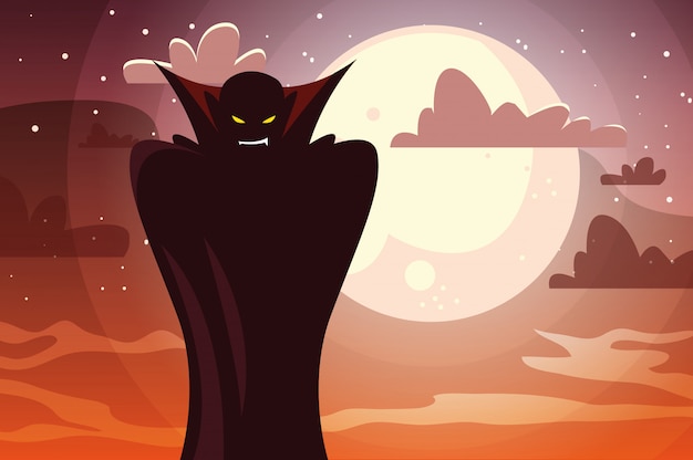 Halloween vampier cartoon