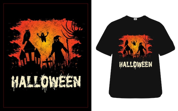 Halloween vampierkostuum T-shirt Grappig Halloween-feest T-shirt met de beste elementen