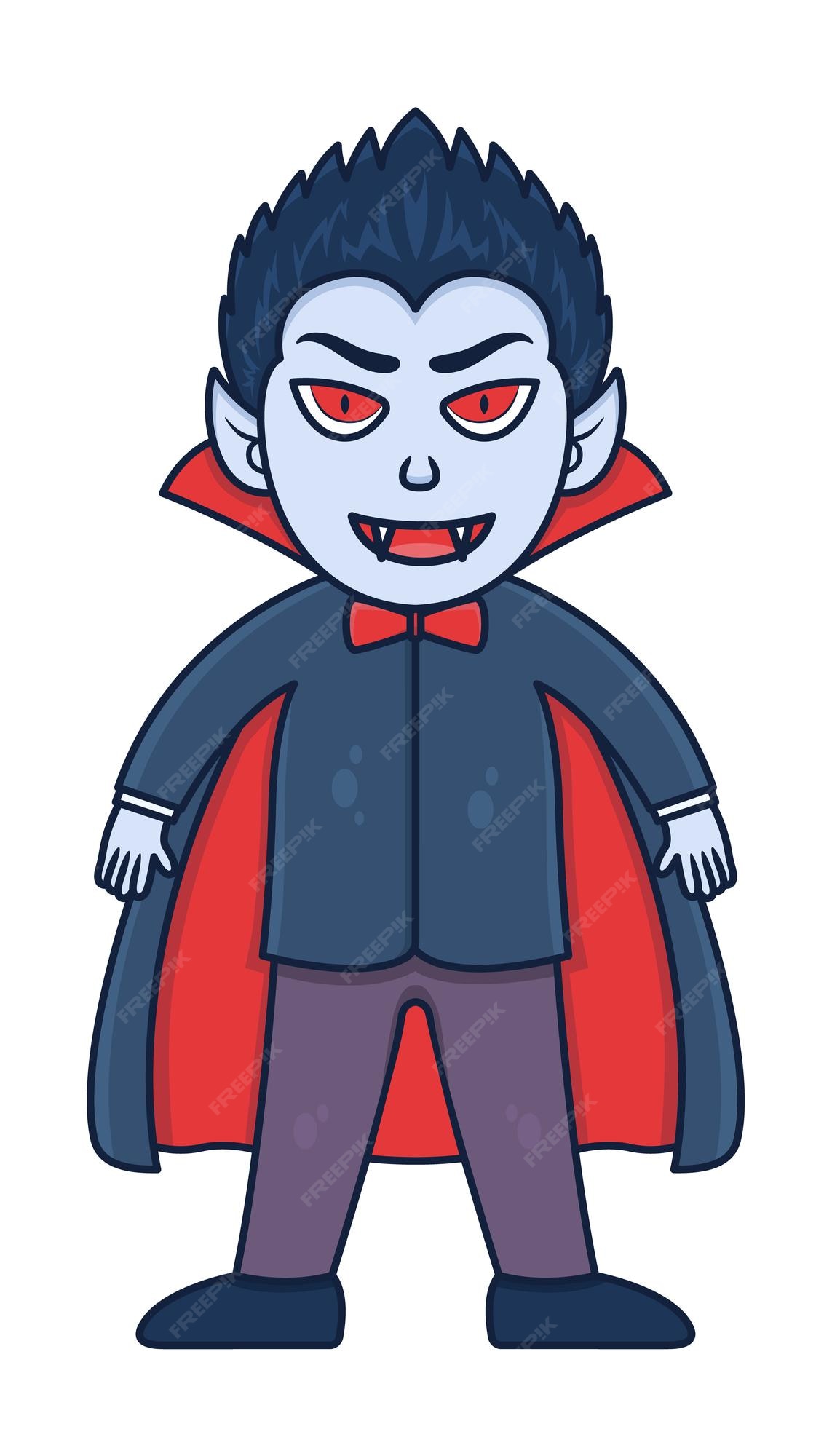 Premium Vector  Halloween vampire illustration. illustration of a vampire  child who appears on halloween night.