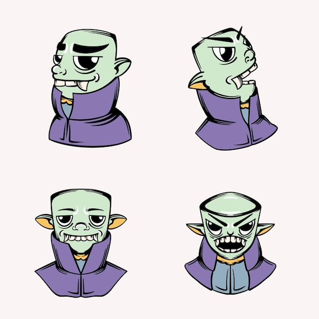 Vector halloween vampire illustration vector asset