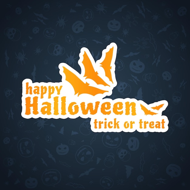 Vector halloween vector background abstract blue pattern