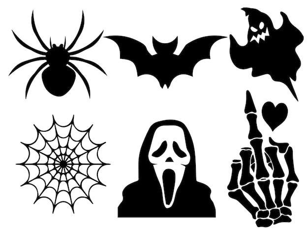 Vector halloween vector black and white