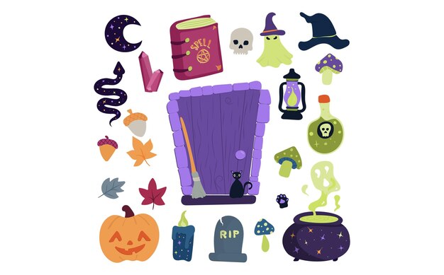 Vector halloween vector bundle