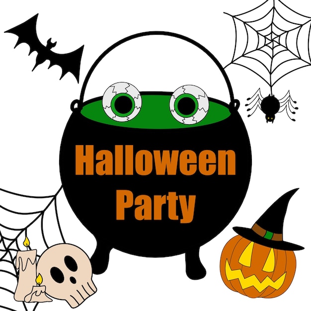 Halloween vector clipart banner uitnodiging voor feest