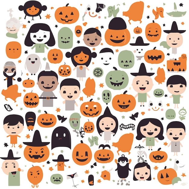 Halloween vector design element set