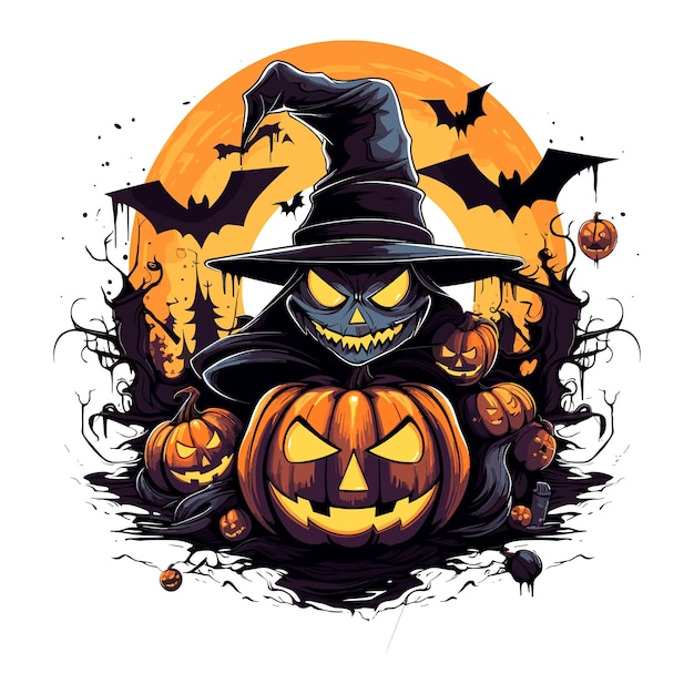 Zucca di illustrazione vettoriale di halloween