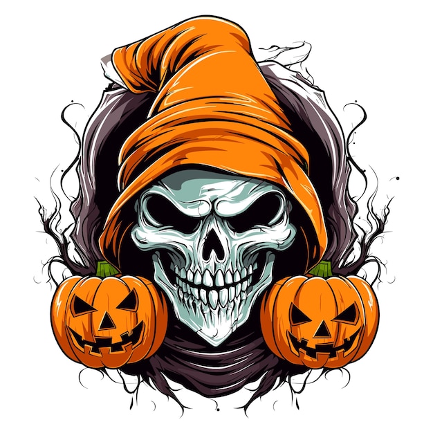 Halloween vector illustration tshirt pumpkin