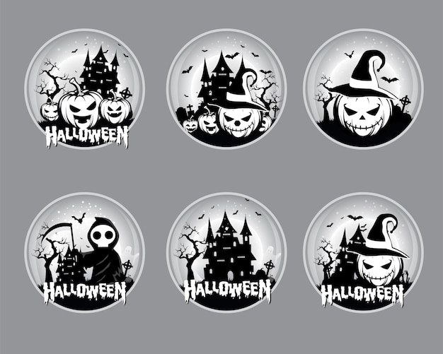 Halloween vector of logo poster vector art