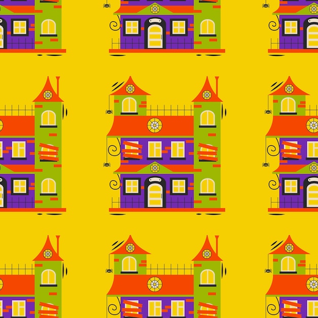 Halloween vector pattern endless texture can be used for wallpaper fill pattern background