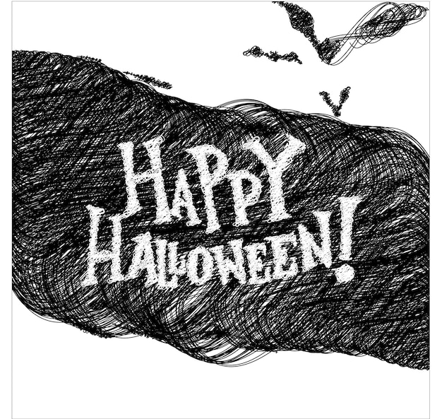 Halloween vector sketch illustration scribble art