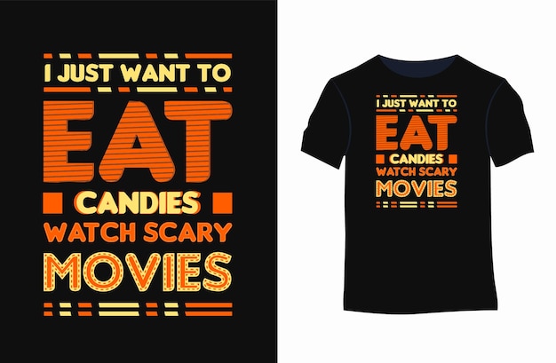 Halloween Vector Typography Tshirt Design