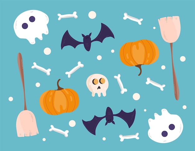 Halloween-vectorontwerp voor bronnen voor halloween-evenementen
