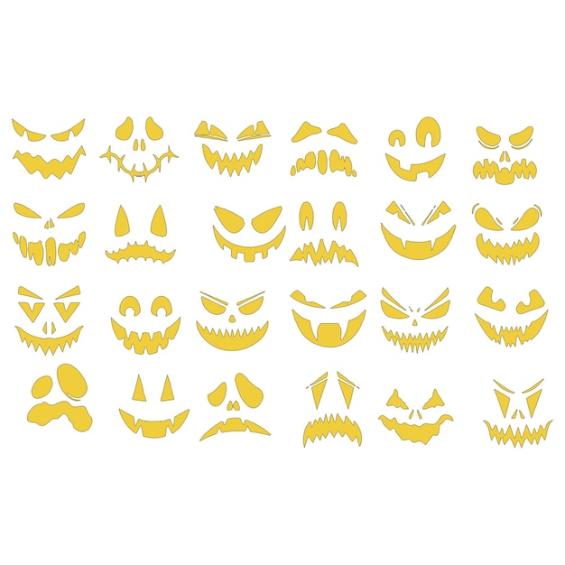 Halloween vectors illustrations emojis and patterns