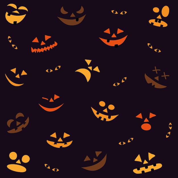 Halloween vectors illustrations emojis and patterns