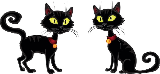 Halloween verschrikkelijke zwarte kat