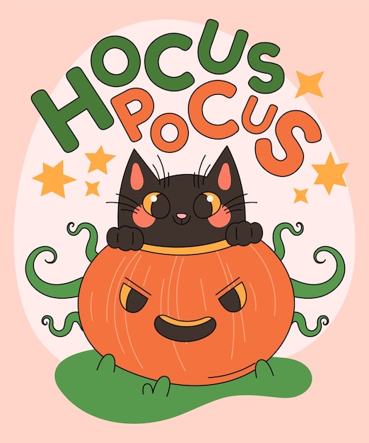 Vector halloween viering hocus pocus illustratie