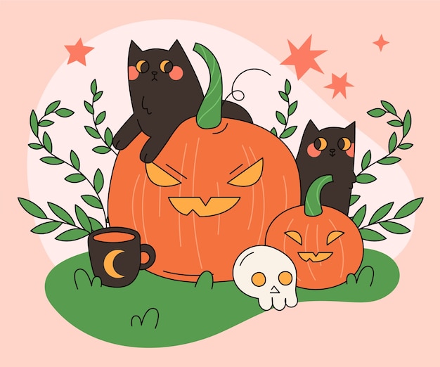 Halloween viering illustratie