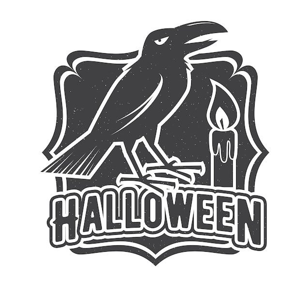 ハロウィーン ビンテージ バッジ エンブレムまたはラベル