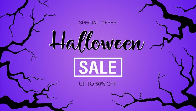 Halloween viool vector verkoop banner