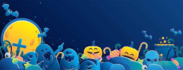 Vector halloween vrolijk halloween