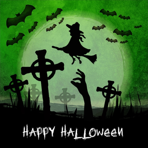 Halloween Watercolor Background