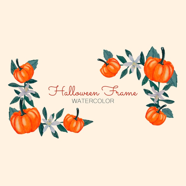 Halloween watercolor frames