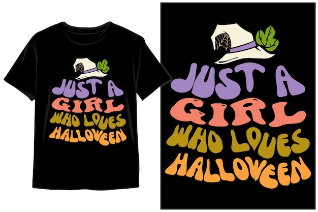 Halloween wavy t shirt design. Halloween typography t shirt design. Halloween vector. wavy design