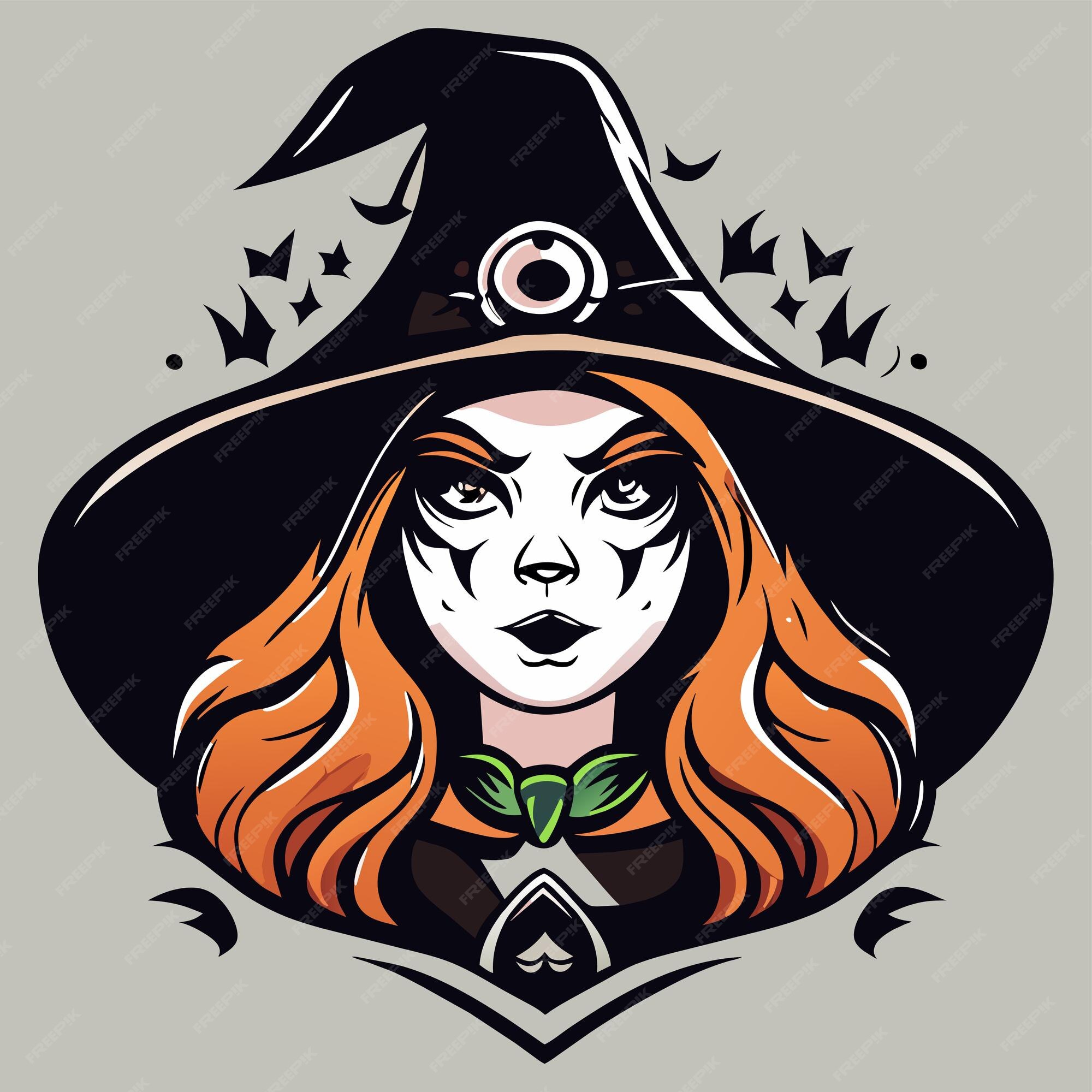 Premium Vector  Halloween witch girl twitch scarecrow hand drawn cartoon  sticker icon concept isolated illustration